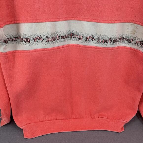 Vintage 80s Rusty Surf Skate Crewneck Sweatshirt Distressed Pink Mens Large RARE - Picture 11 of 16